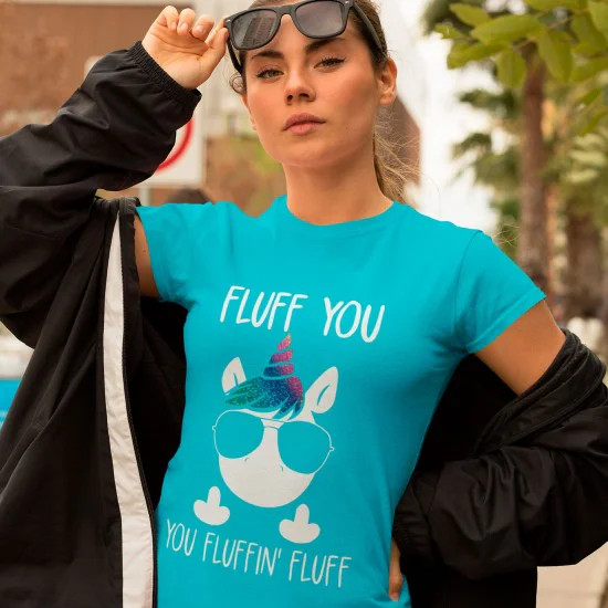 strygestof af høj kvalitet, Fluff you you fluffin fluff - strygemærke Fluff you you fluffin fluff - strygemærke
